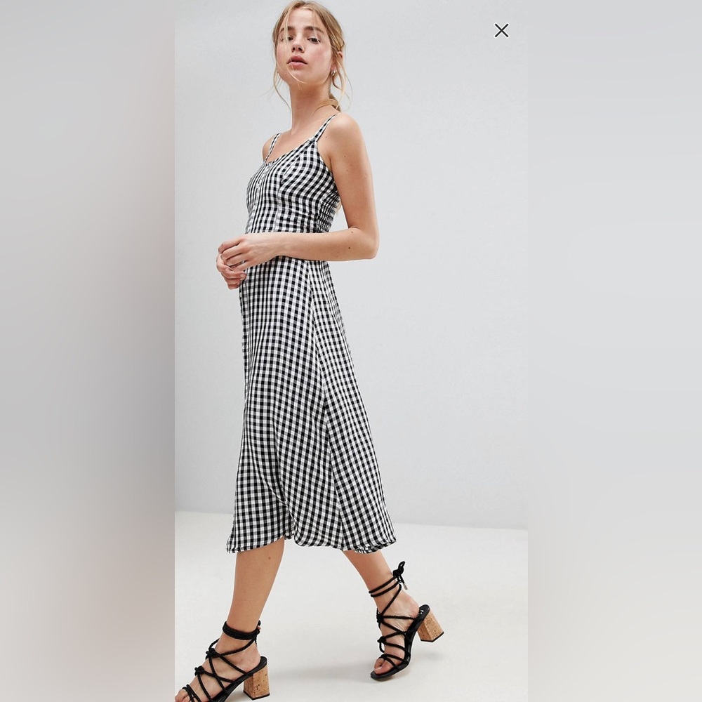 Hollister black and white dress